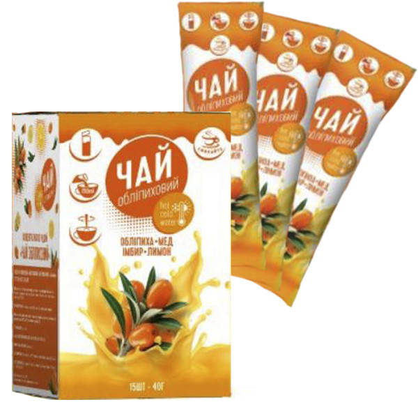 

Чай Облипиховый ТМ Смакуйте,стик 40г, 15шт (шоубокс)