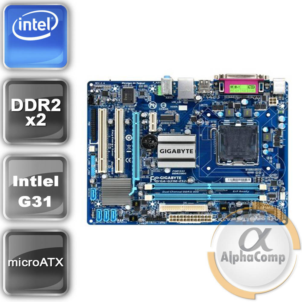 

Материнская плата GIGABYTE GA-G31M-ES2L Socket LGA775 MicroATX 2DDR2