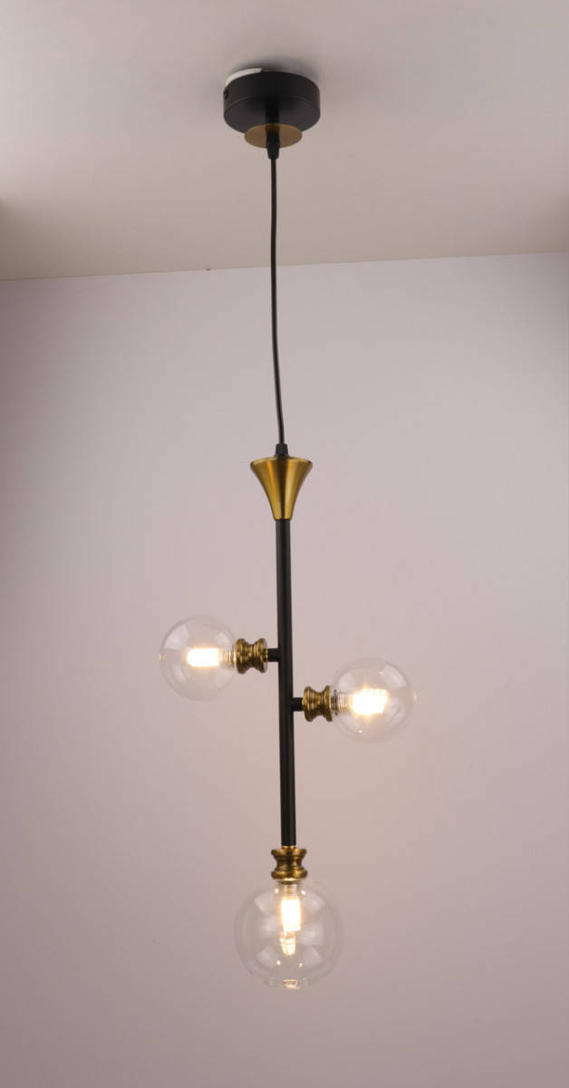 

Люстра потолочная подвесная в стиле LOFT (лофт) ZL1350/3 Черный 55х10х23 см. BF