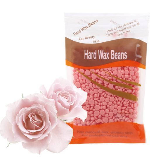 

Воск в гранулах пленочный Hard Wax beans rose роза 100 г