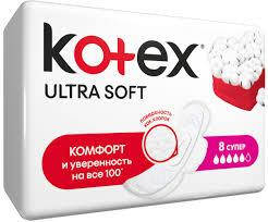 

Прокладки Котекс Ultra Soft Super 8шт