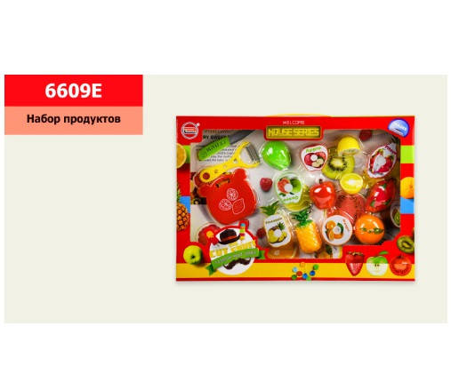 

Набір продуктів на липучці, фрукти, овочі 6609E