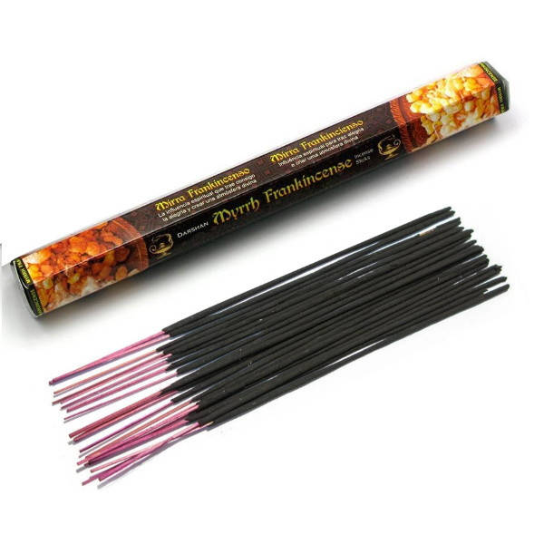 

Аромапалочки Darshan Myrrh Frankincense Мирра Ладан шестигранник