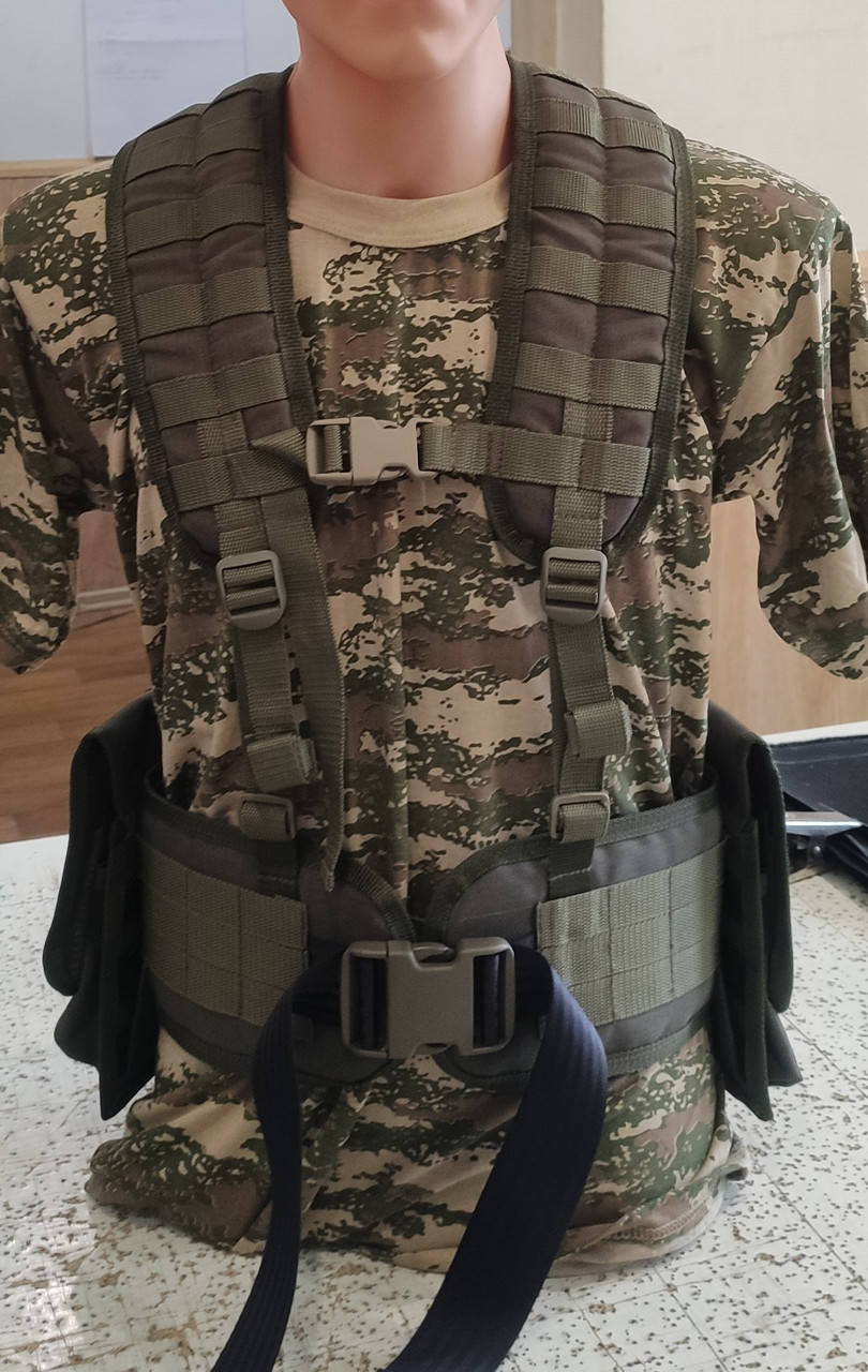 

Разгрузка РПС ременно-поясная система тактическая с плечевыми ремнями со стропами + 4 подсумка для 8 рожков Олива с сумкой сброса