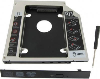 

Адаптер Maiwo NSTOR-9 (9.5mm) для подключения 2.5'' HDD/SSD SATA3 в отсек привода ноутбука