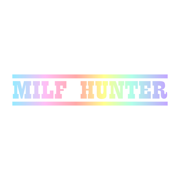 

Наклейка на авто MILF HUNTER влагостойкий стикер на стекло голографический