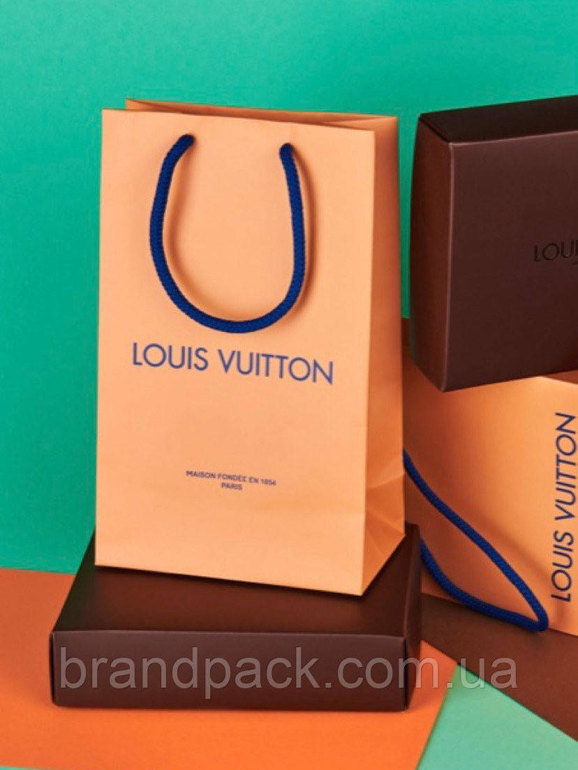 

Бумажный пакет Louis Vuitton Луи Витон маленький, Оранжевый