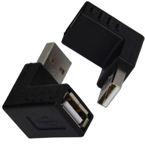 

Переходник , штекер USB A - гнездо USB A, угловой