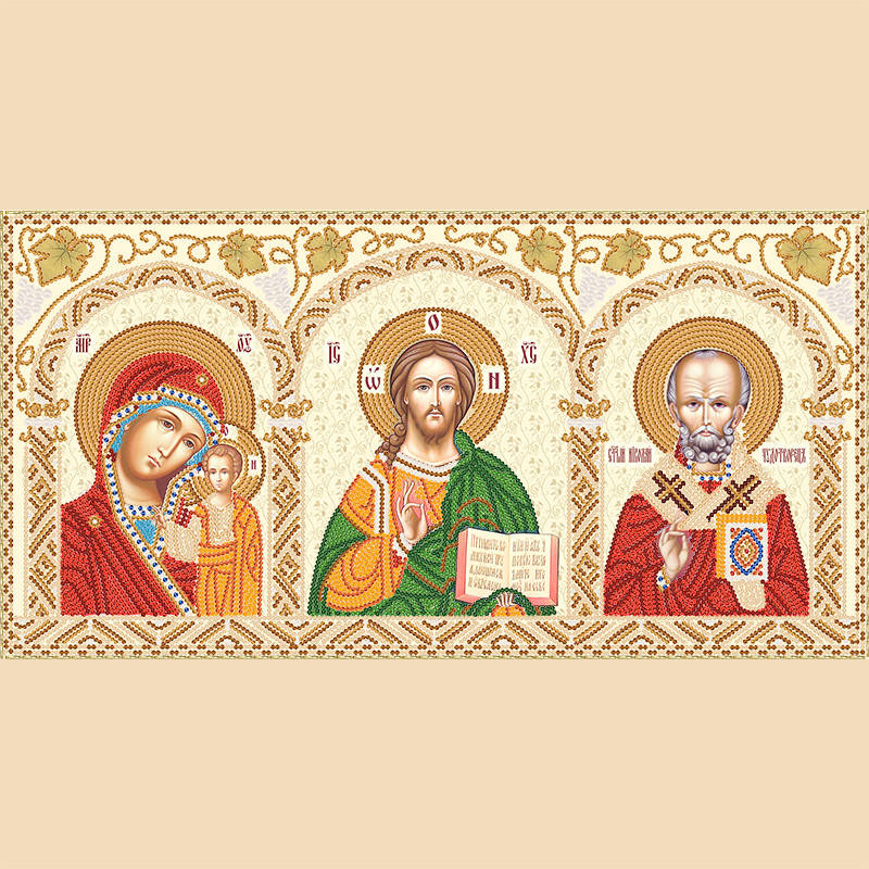 

РИК-3-001 Схема для вишивки бісером для вишивки бісером Домашній іконостас.