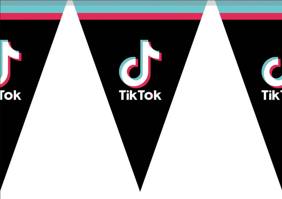 

Бумажная гирлянда принт "Тик ток"