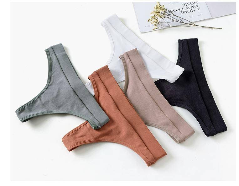 

Женские хлопковые трусики бикини спортивные, Черный