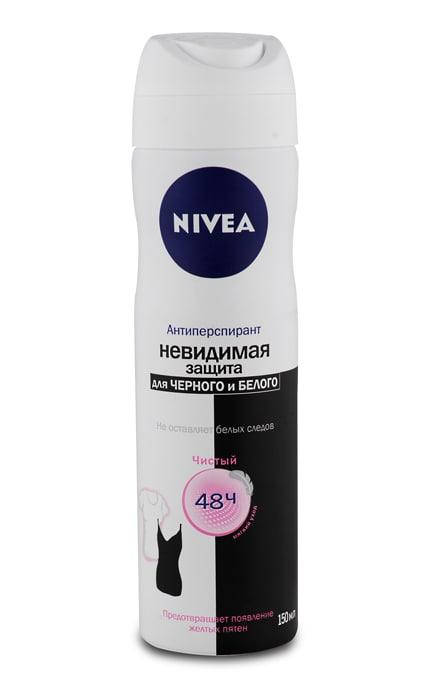 

Дезодорант спрей Nivea "Для черного и белого чистый" женский 150 мл