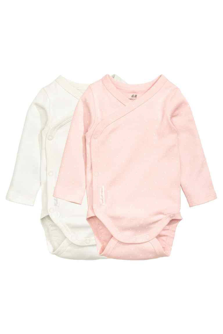 

Бодики детские с длинным рукавом H&M "Манюня" для девочки, набор 2 шт, размер 62 см