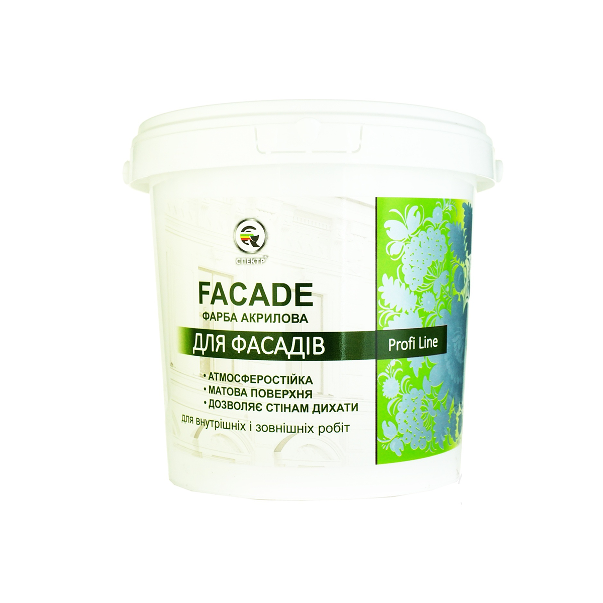 

Фасадная краска Спектр C-23 Profiline 4.2кг, Белый