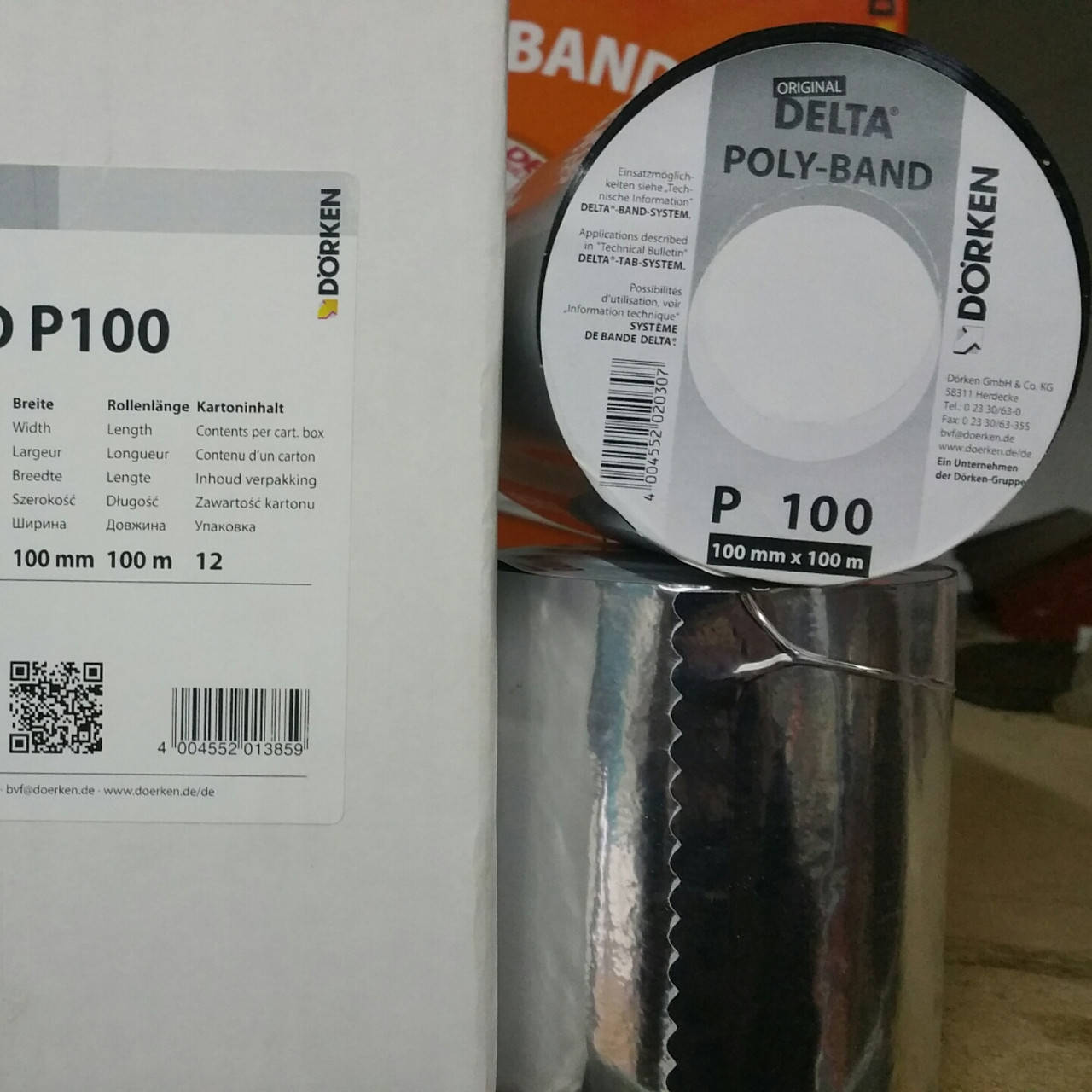 

Dorken Delta Poly Band (100 мм*100 м.п.) алюминиевый скотч для пароизоляции