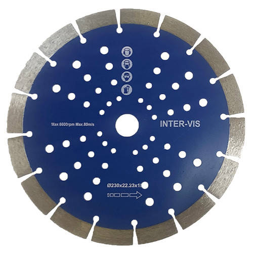 

Круг алмазный сегментированный 230×3.0×22.23 мм Inter-VIS