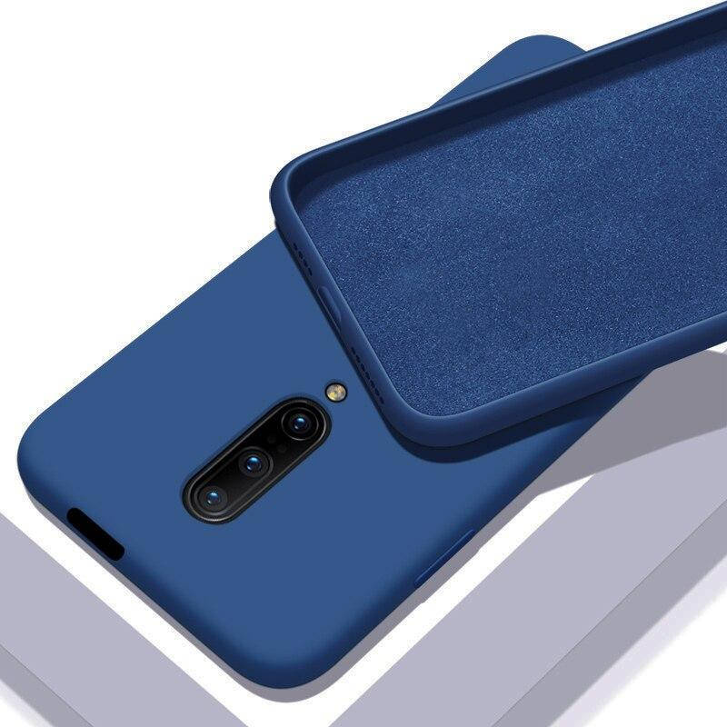 

Силиконовый чехол для OnePlus 7 pro Синий микрофибра soft touch