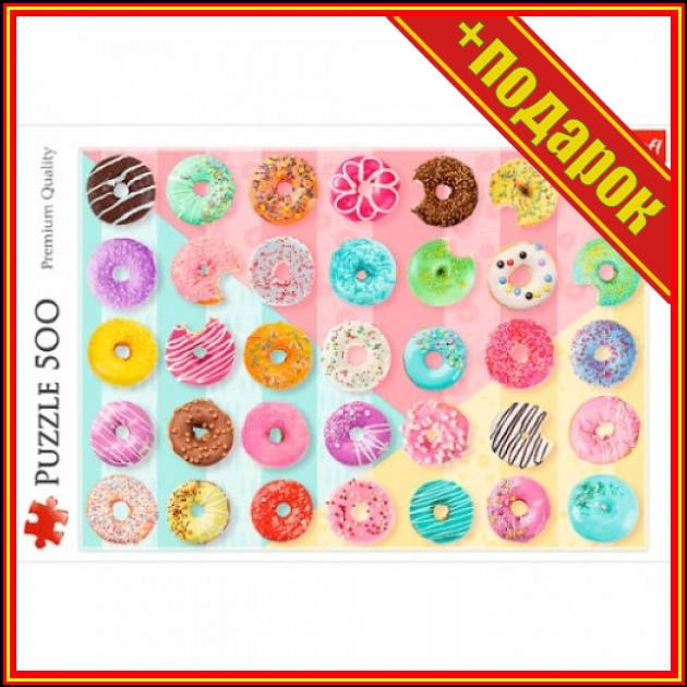 

` Пазлы "Пончики", 500 элементов,Пазл касторленд,Пазлы 1500 штук,Пазлы цветы,Пазлы свыше 1000