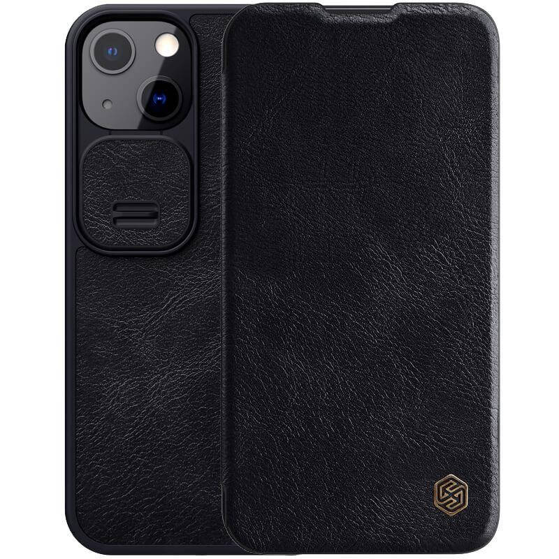 

Кожаный чехол (книжка) Nillkin Qin Pro Camshield для Apple iPhone 13 (6.1") Черный