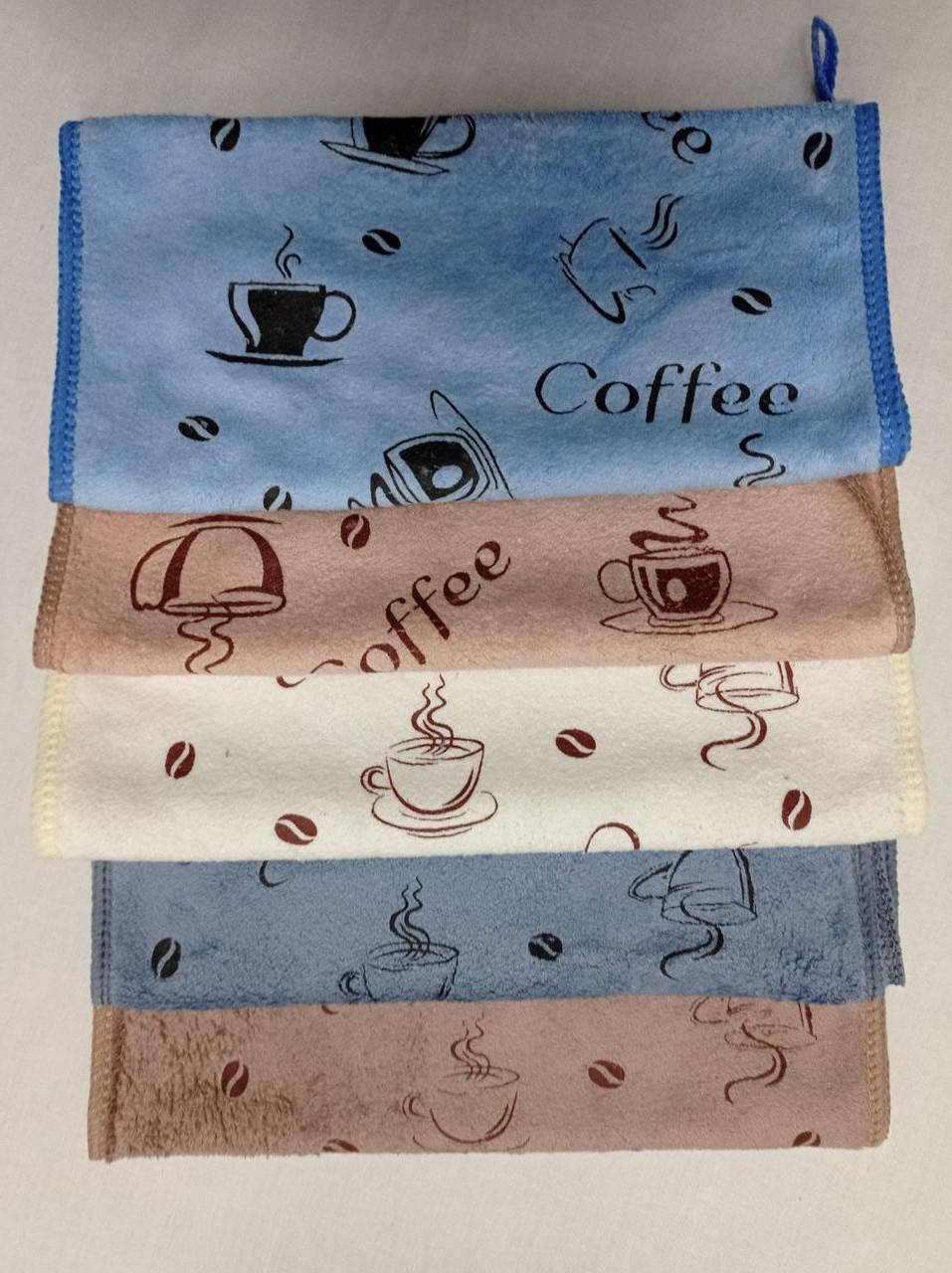 

Полотенца кухонные микрофибра 25х50см с петелькой