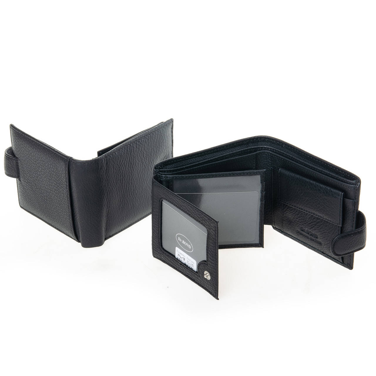 

Кошелек мужской кожаный с откидными блоками для карт Dr. Bond M2 черный