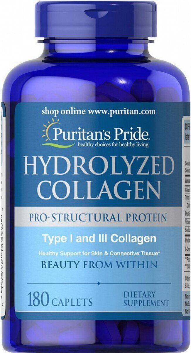 

Коллаген, Hydrolyzed Collagen, Puritan's Pride, 1000 мг, 180 капсул (PTP-14596)