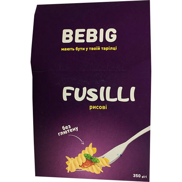 

Макароны Спиральки рисовые тм Bebig, 350г