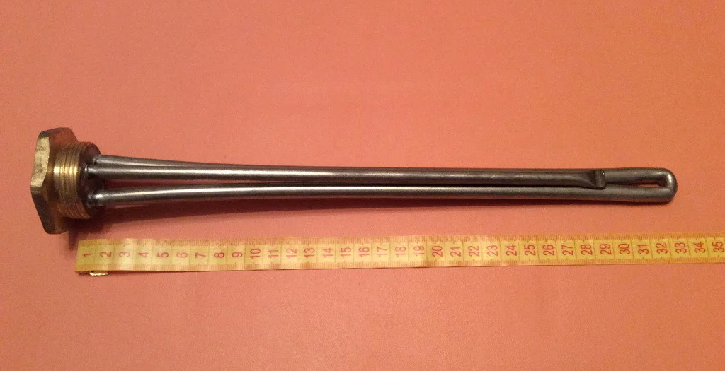 

Тэн нержавейка для чугунной батареи 1500 W на резьбе 1 1/4" (дюйм с четвертью) Тенко, Украина