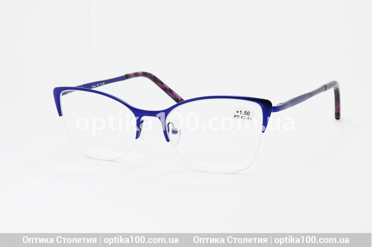 

Очки «ЛИСИЧКИ» для зрения в полуободковой женской оправе -1.0, Фиолетовый