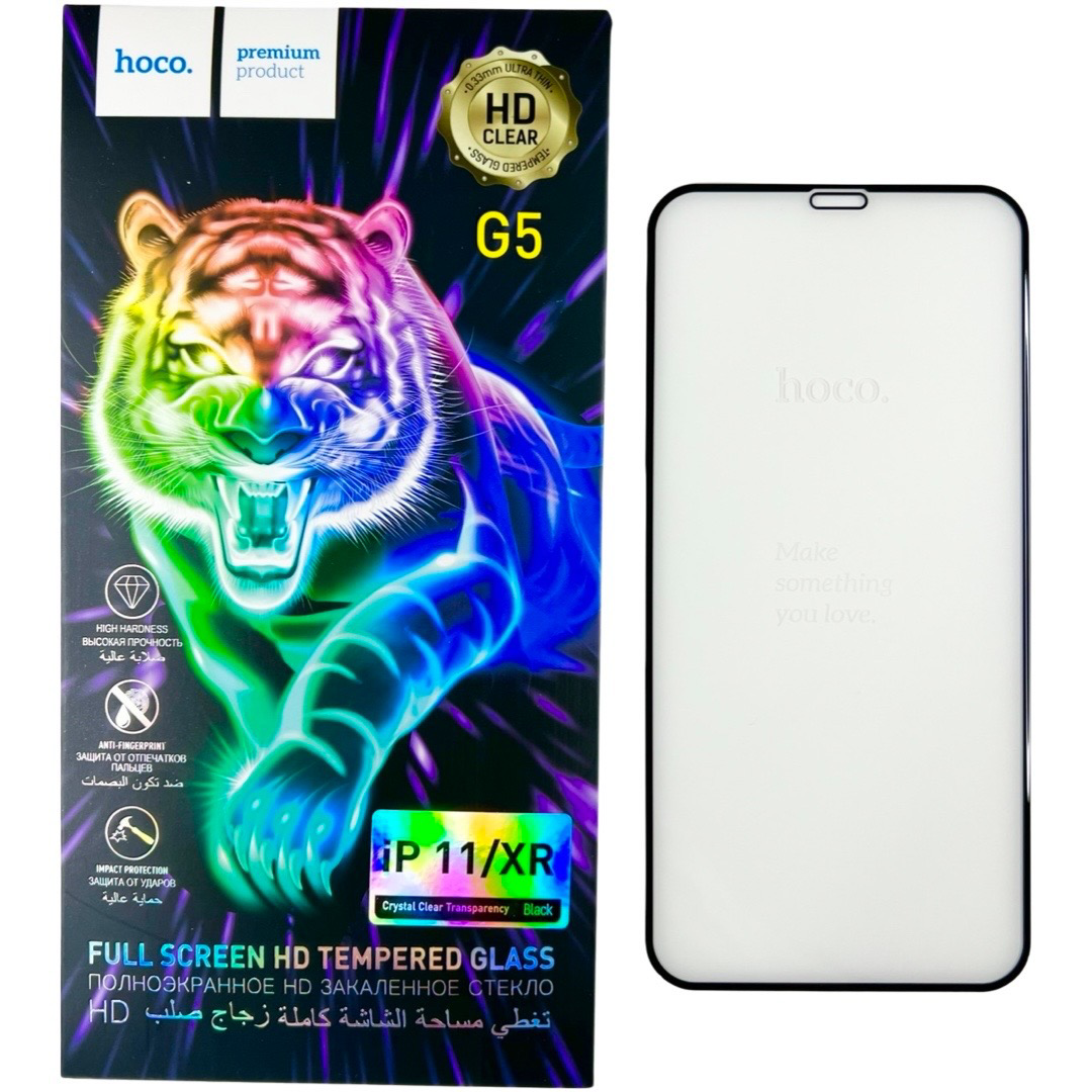 

Защитное стекло Hoco G5 на iPhone 11 (на айфон 11) черный