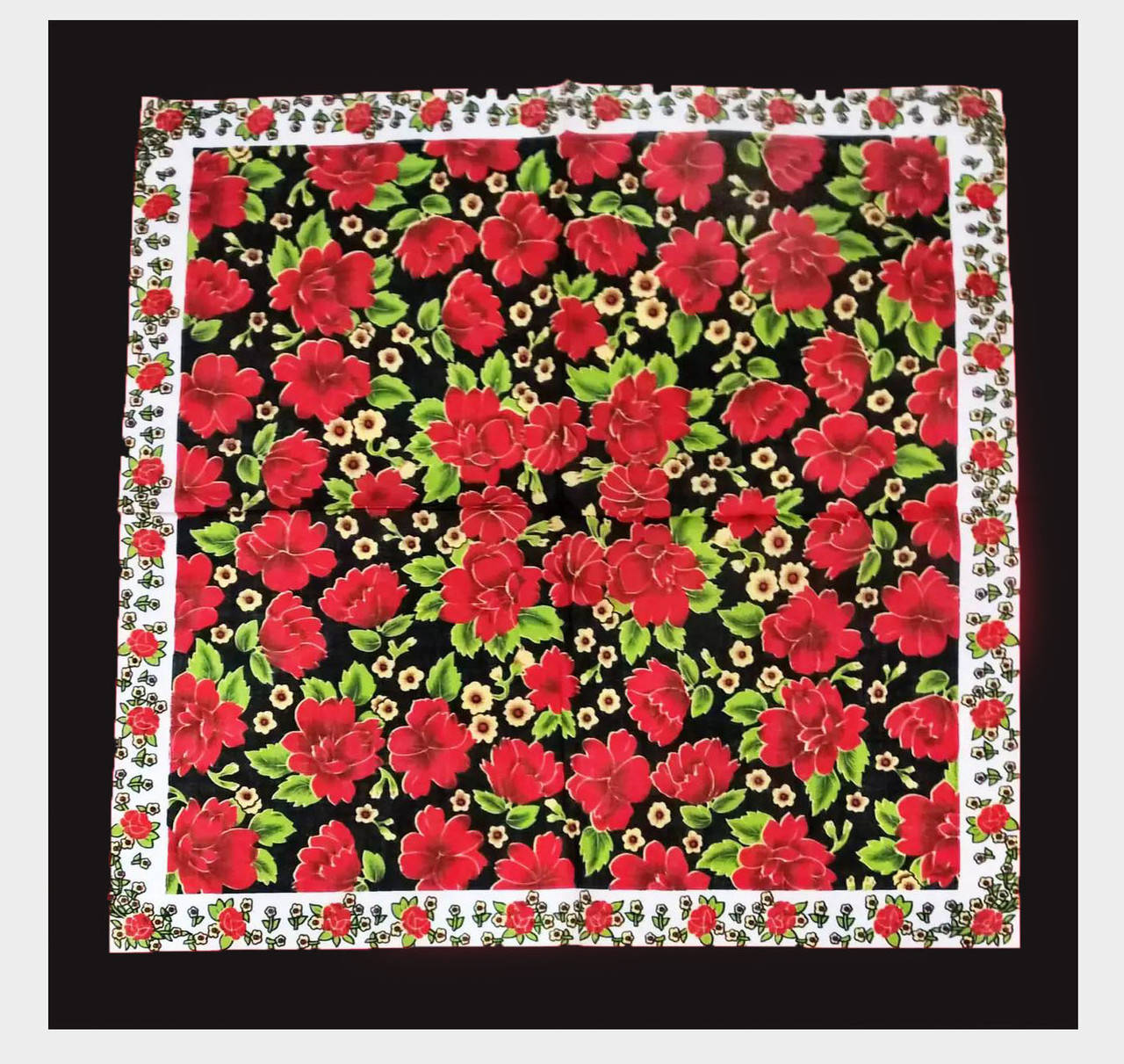 

Бандана хлопковая летний платок на голову на шею детская женская, Красный