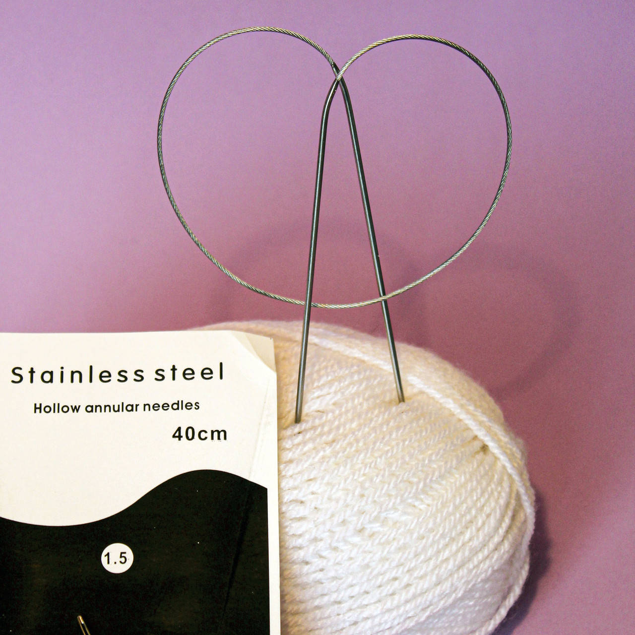 

Спицы круговые 40 см № 1,5 / набор 2 спицы + игла