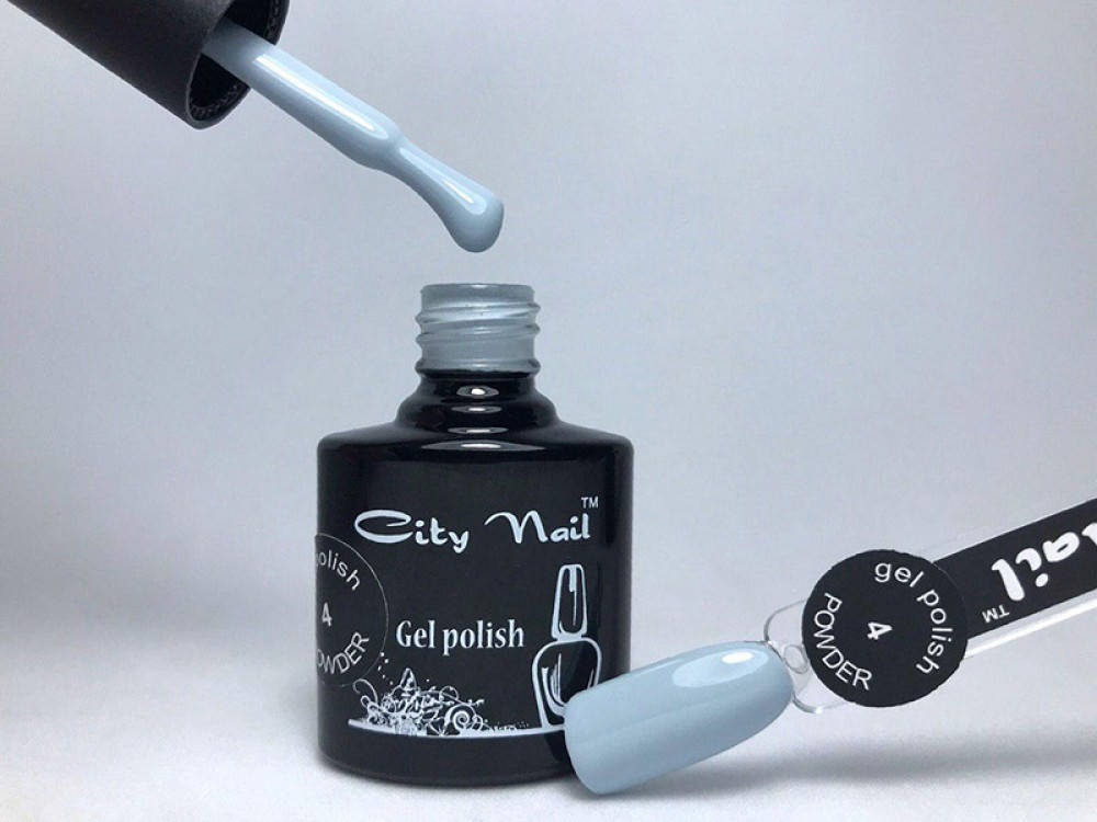 

Гель-лак CityNail 4 пудровый (пастельный, светлый) - серо-голубой