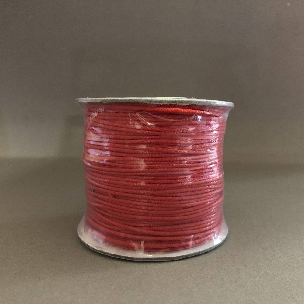 

Фурнитура Шнур красный "вощеный" d-1мм, L-90м