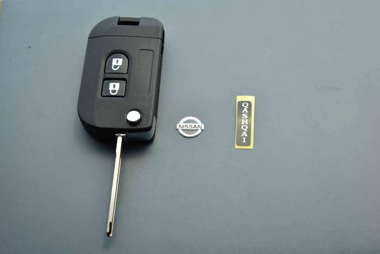 

Корпус ключ выкидного автоключа для Nissan Quashqai (Ниссан) 2 кнопки