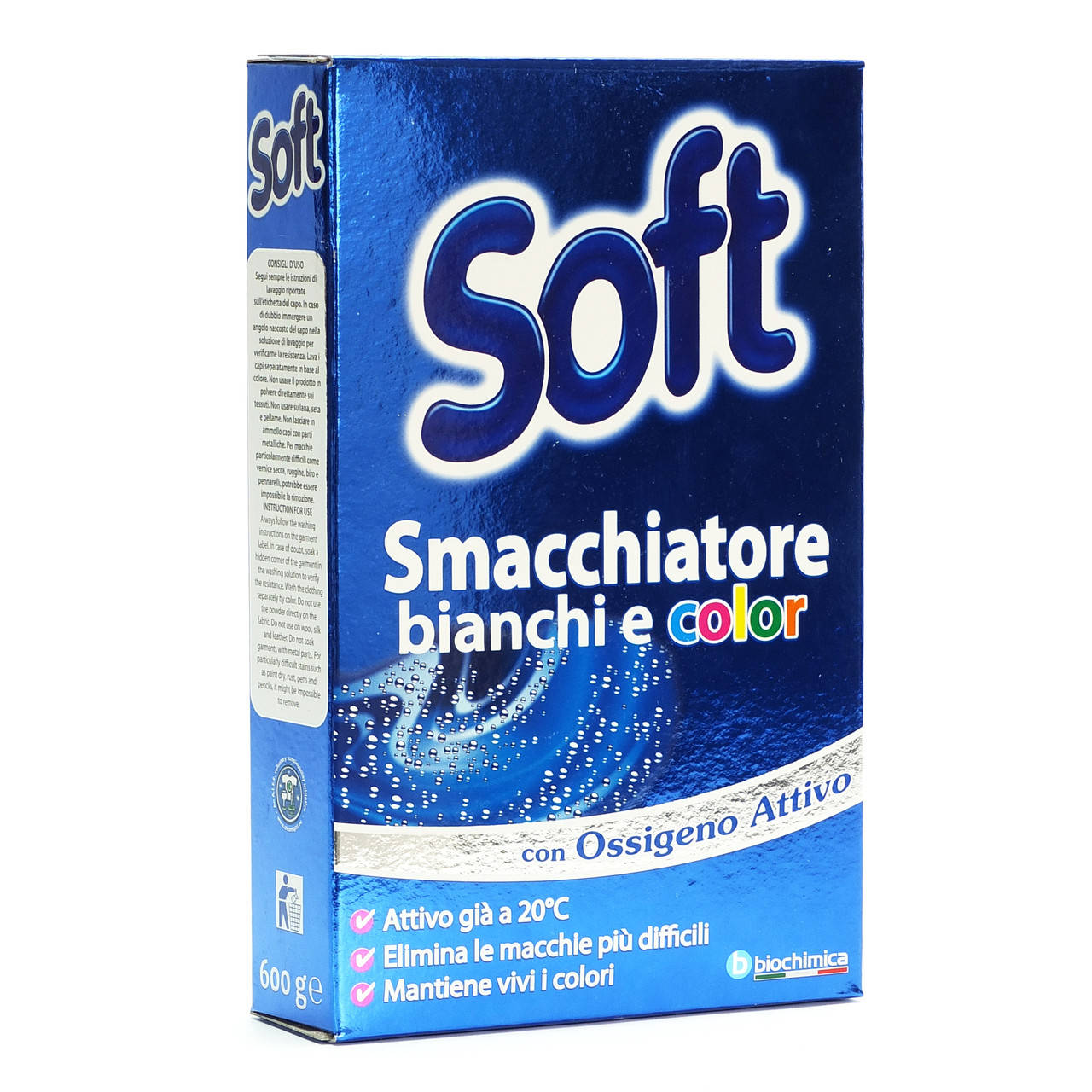 

Soft пятновыводитель для цветных и белых тканей 600г.
