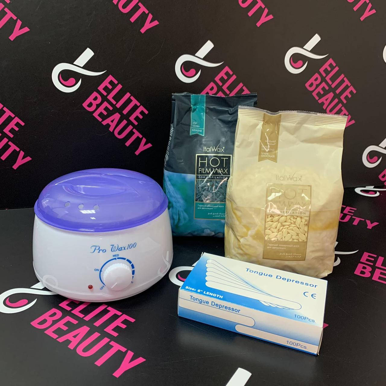 

Набор воскоплав ProWax-100 белый, воск в гранулах 1000 г ItalWax и шпатели