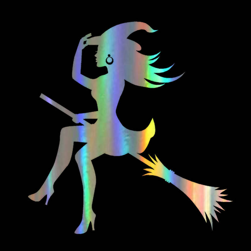 

Наклейка "Ведьма на метле" (голограмма)