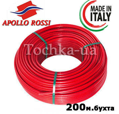 

Труба для тёплого пола Apollo Rossi Pex-A 16х2 Италия, Красный
