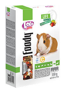 

Корм Lolopets для морских свинок фруктовый 350 г
