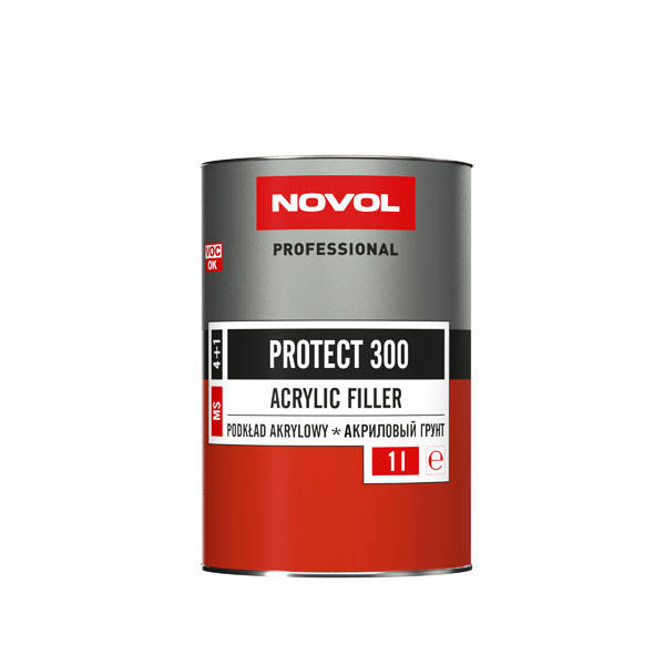 

Акриловый грунт 4+1 (MS) 1л+0,25л комплект Protect 300 черный Novol