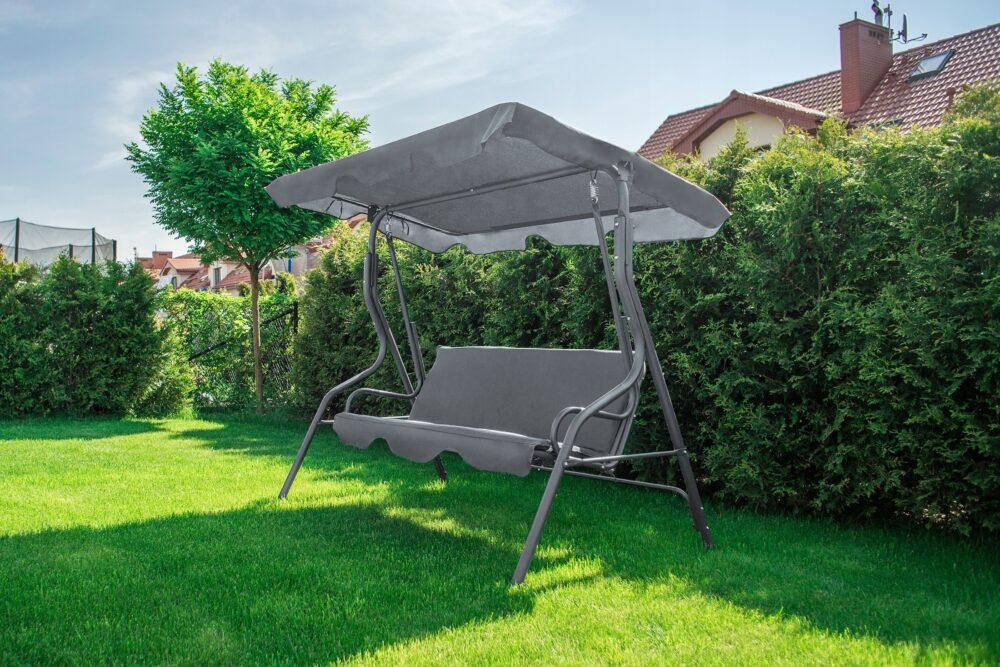 

Гойдалка садова FunFit Relax сіра 3 місна, Серый
