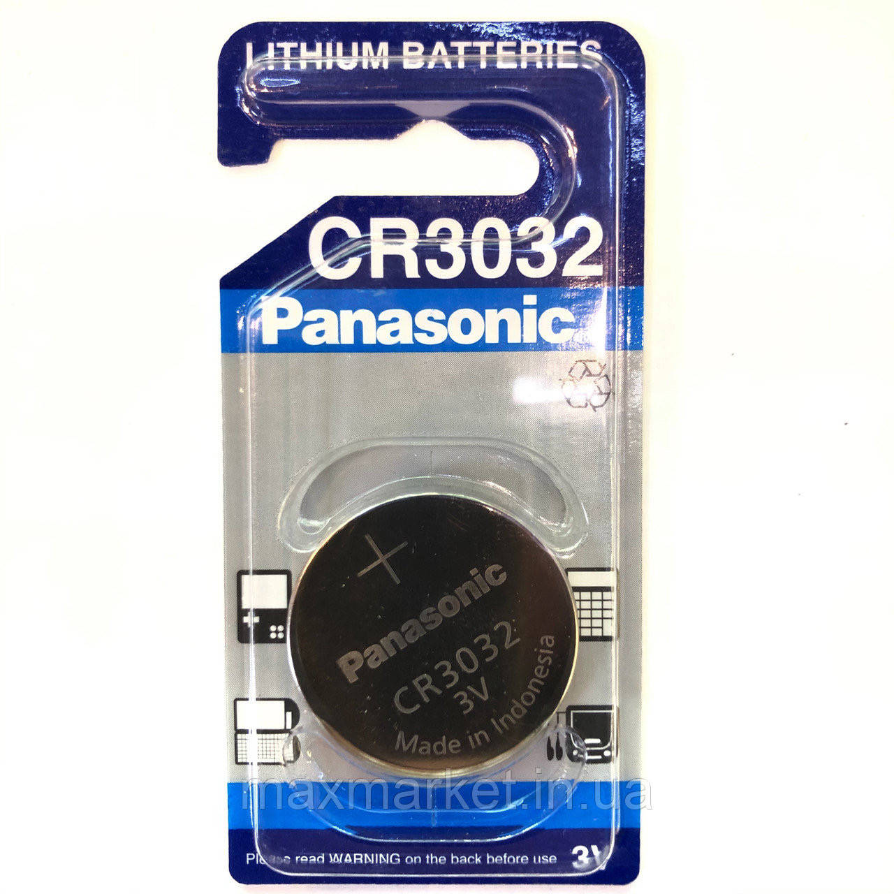 

Panasonic CR3032 литиевая батарейка на 3V таблетка
