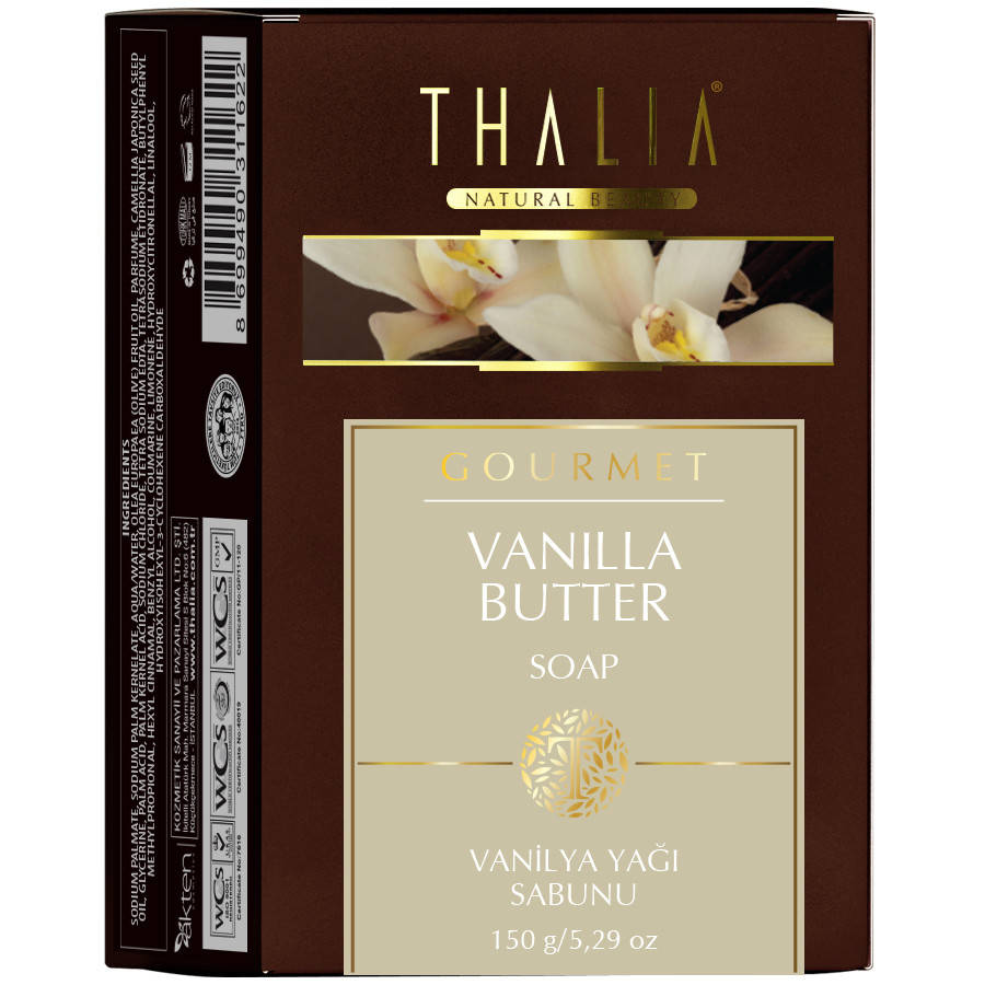 

Натуральное мыло с ванильным маслом THALIA 150 г