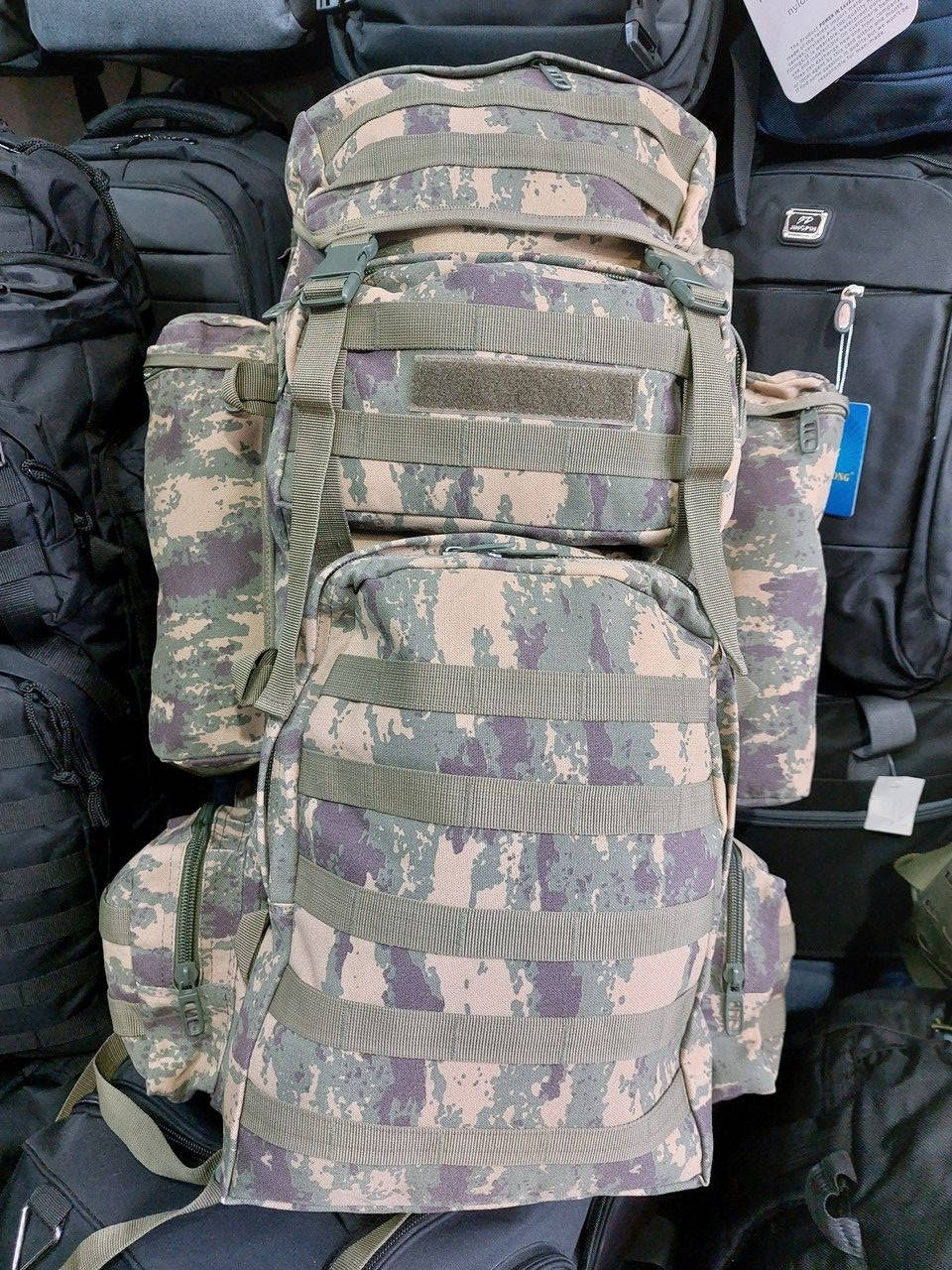 

Тактический рюкзак для военных 110 л, рюкзак для ЗСУ, армейский рюкзак солдатский рюкзак пиксель, Черный