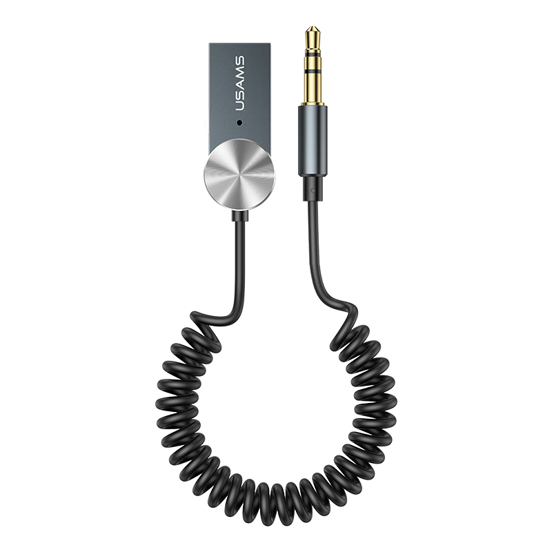 

Аудио-адаптер Bluetooth aux гарнитура в машину адаптер USAMS Car Wireless Audio Receiver US-SJ464 Черный