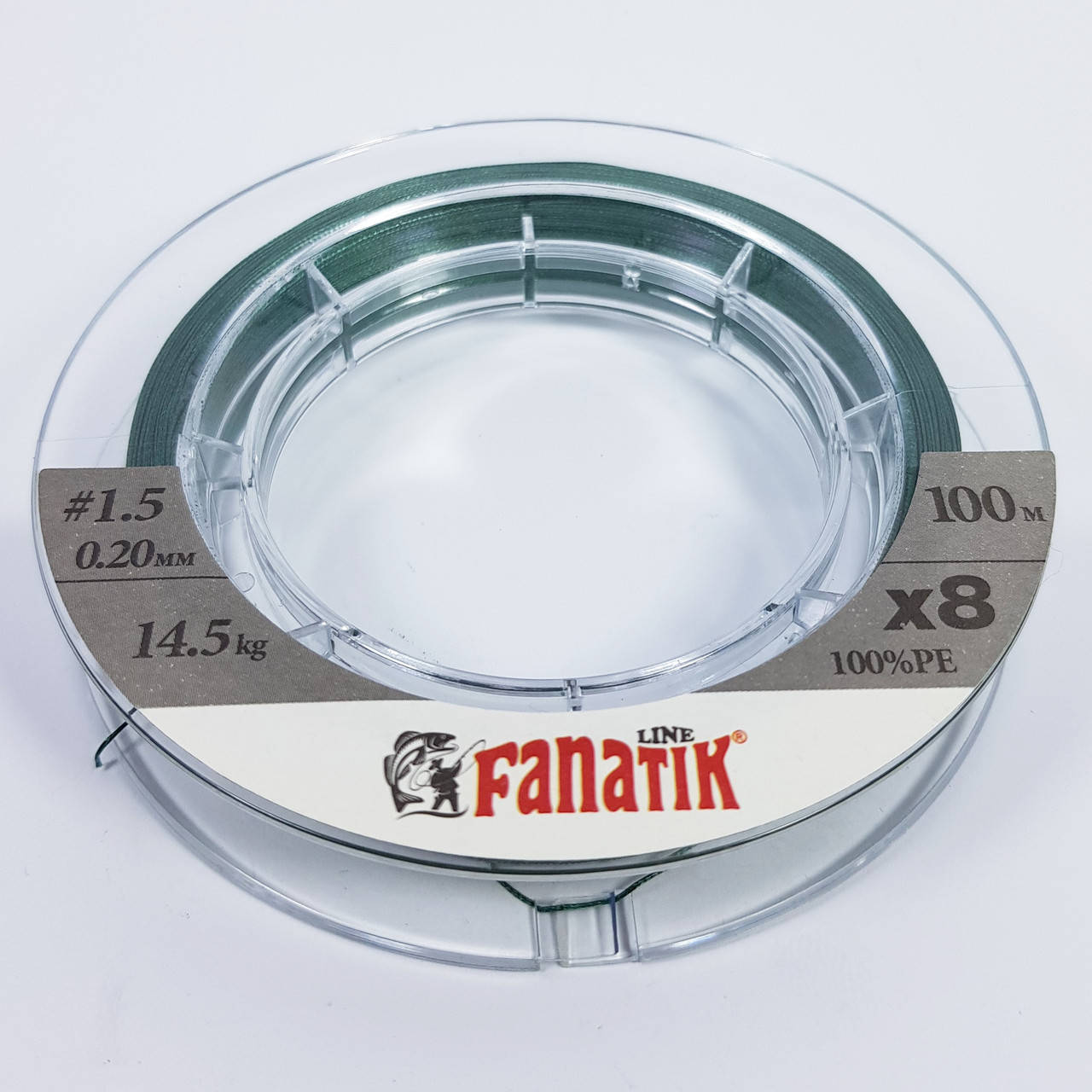 

Леска плетенка Fanatik Super Jig PE X8 0.20мм 100м, Зелёный