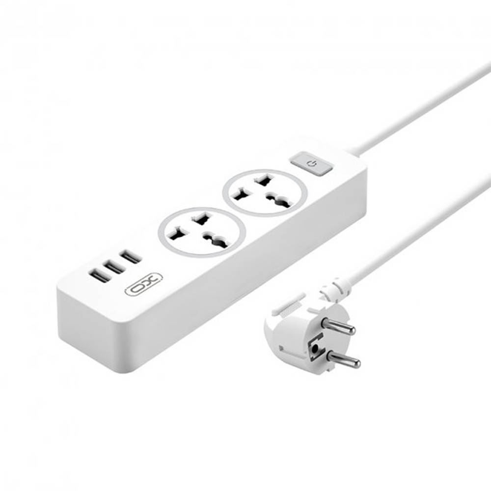 

Сетевой фильтр XO WL04 2EU розетки 3USB порты 10A 1.8m, White