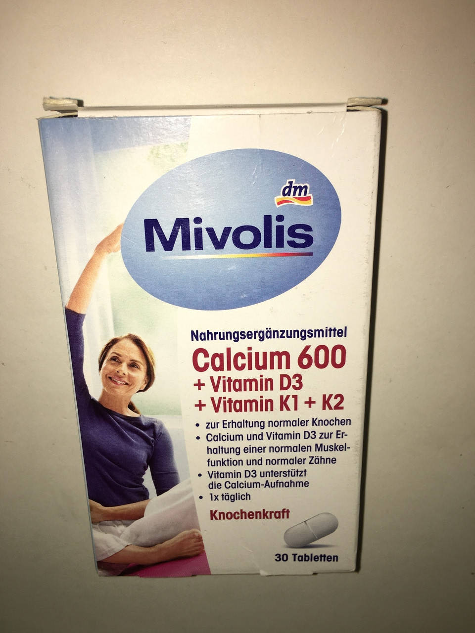 

Біологічно активна добавка Mivolis Д3, Кальцій 600, К1, К2 30 шт.