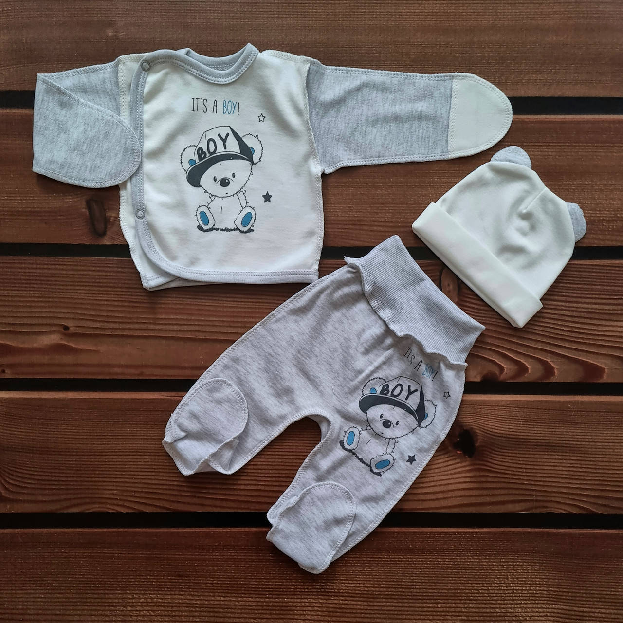 

Комплект для новорожденного 3-х предмет. (интерлок)